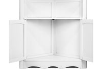 5-Tier Corner Storage Cabinet White - JVEES