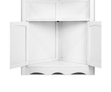 5-Tier Corner Storage Cabinet White - JVEES