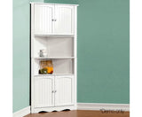 5-Tier Corner Storage Cabinet White - JVEES