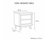 York Bedside Table - JVEES