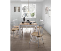 Set of 2 Dining Chair Solid Rubberwood in Danish Natural Oak - JVEES