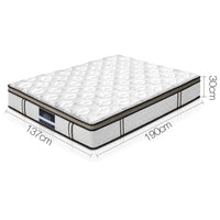 Latex Euro Top Pocket Spring Mattress Back Support Double - JVEES