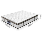 Latex Euro Top Pocket Spring Mattress Back Support Double - JVEES