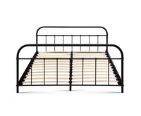 Queen Metal Bed Frame Black - JVEES