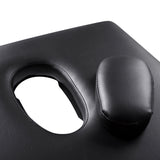 Portable Aluminium 3 Fold Massage Table Chair Bed Black 75cm - JVEES