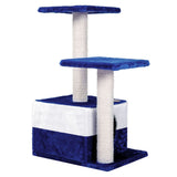 Cat Scratching Poles Post Furniture Tree House Blue - JVEES