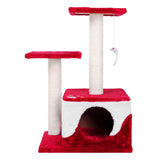 Cat Scratching Poles Post Furniture Tree House Red - JVEES
