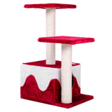 Cat Scratching Poles Post Furniture Tree House Red - JVEES