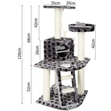 Cat Scratching Poles Post Furniture Tree House Condo Black Grey - JVEES