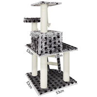 Cat Scratching Poles Post Furniture Tree House Condo Black Grey - JVEES