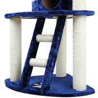 Cat Scratching Poles Post Furniture Tree House Condo Blue White - JVEES