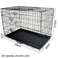 42 Inch Metal Collapsible Dog Cage - JVEES