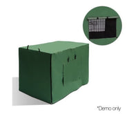 48" (121cm) Foldable Metal Dog Cage with Cover Green - JVEES