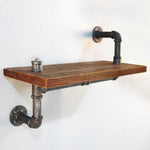 Rustic Industrial DIY Floating Pipe Shelf