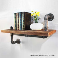 Rustic Industrial DIY Floating Pipe Shelf - JVEES