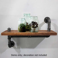 Rustic Industrial DIY Floating Pipe Shelf - JVEES