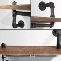 Rustic Industrial DIY Floating Pipe Shelf - JVEES