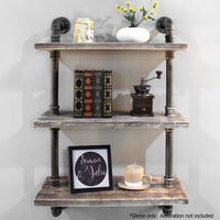 Rustic Industrial DIY Floating Pipe Shelf - JVEES