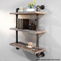 Rustic Industrial DIY Floating Pipe Shelf - JVEES