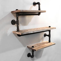 Rustic Industrial DIY Floating Pipe Shelf - JVEES