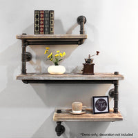 Rustic Industrial DIY Floating Pipe Shelf - JVEES