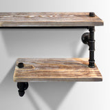 Rustic Industrial DIY Floating Pipe Shelf - JVEES