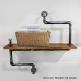 Rustic Industrial DIY Floating Pipe Shelf - JVEES