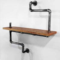 Rustic Industrial DIY Floating Pipe Shelf - JVEES