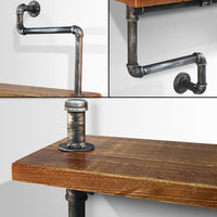 Rustic Industrial DIY Floating Pipe Shelf - JVEES