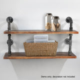 Rustic Industrial DIY Floating Pipe Shelf - JVEES