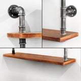 Rustic Industrial DIY Floating Pipe Shelf - JVEES