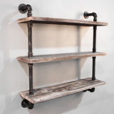 Rustic Industrial DIY Floating Pipe Shelf