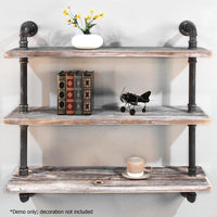 Rustic Industrial DIY Floating Pipe Shelf - JVEES