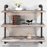 Rustic Industrial DIY Floating Pipe Shelf - JVEES