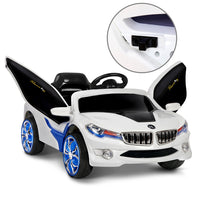 Kids Ride on Car w/ Remote Control Blue White - JVEES