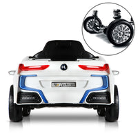 Kids Ride on Car w/ Remote Control Blue White - JVEES