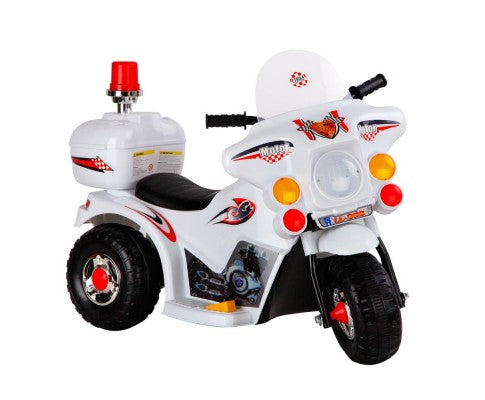 Kids Ride on Motorbike - White - JVEES