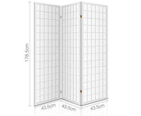 3 Panel Room Divider - White - JVEES