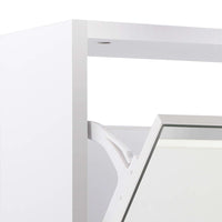 Mirrored Shoe Cabinet Storage 5 Drawers Shelf White - JVEES