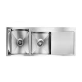 Stainless Steel Kitchen/Laundry Sink w/ Strainer Waste 1135 x 450mm - JVEES