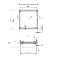 Set of 2 Square Stainless Steel Shower Grate Drain Floor Bathroom 95mm - JVEES