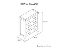 Nowra 4 Drawer Tallboy - JVEES