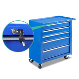 5 Drawers Roller Toolbox Cabinet  Blue - JVEES