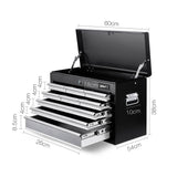 9 Drawers Tool Box Chest Black/Grey - JVEES