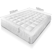 Bamboo Pillowtop Mattress Topper 5cm - King - JVEES