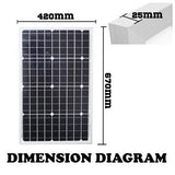 40W Mono Solar Panel Kit Generator Caravan Camping Battery Charging - JVEES